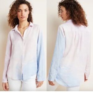 Anthropologie Cloth & Stone Tie dye button down top, size small